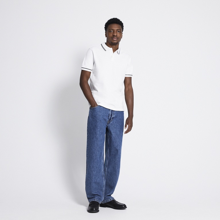 Polo shirt "Alan stripe" White